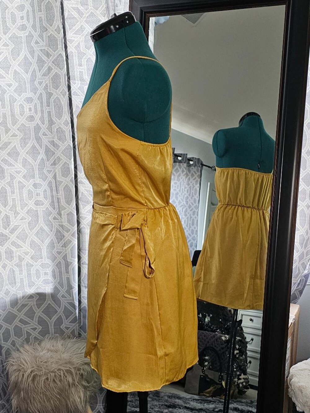 Peach Love California One‑Shoulder Wrap Dress – Size S - NWOT - Picture 2 of 6